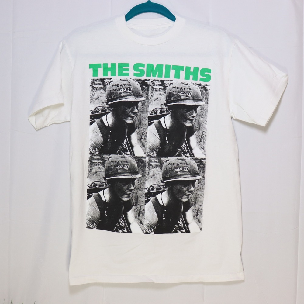 The Smiths Meat Is Murder Graphic Tee‎ Mens S White Excellent Band T-Shirt 18x29